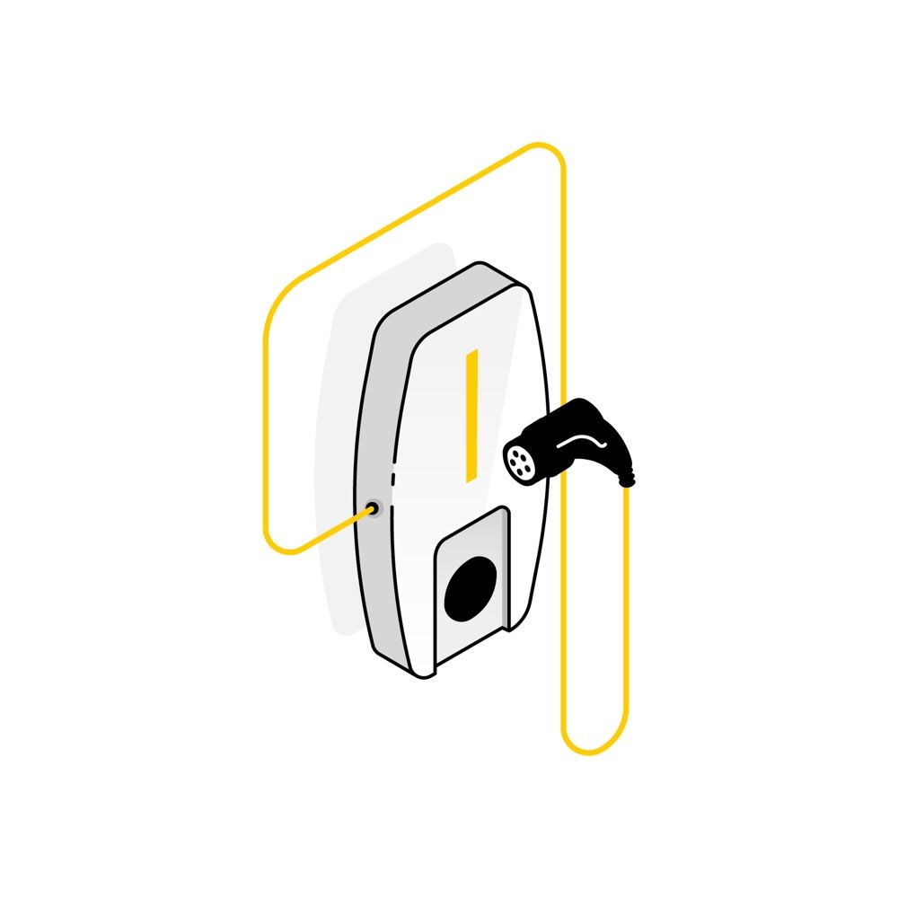 Illustration eines Batteriespeichers für Photovoltaik